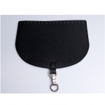 Oval Top Bag Cover with Metal Peg Lock, Elegand, 28cm. (ΒΑ000086) Color Μαύρο / Black